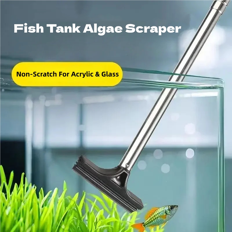 Aquarium Marine Sand - مكشطة طحالب تلسكوبية من الفولاذ المقاوم