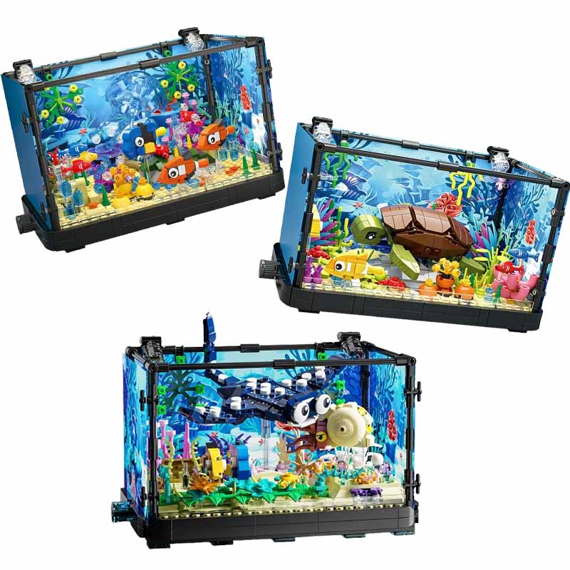 Marine Aquarium Cube - مجموعة مكعبات بناء حوض السمك مع