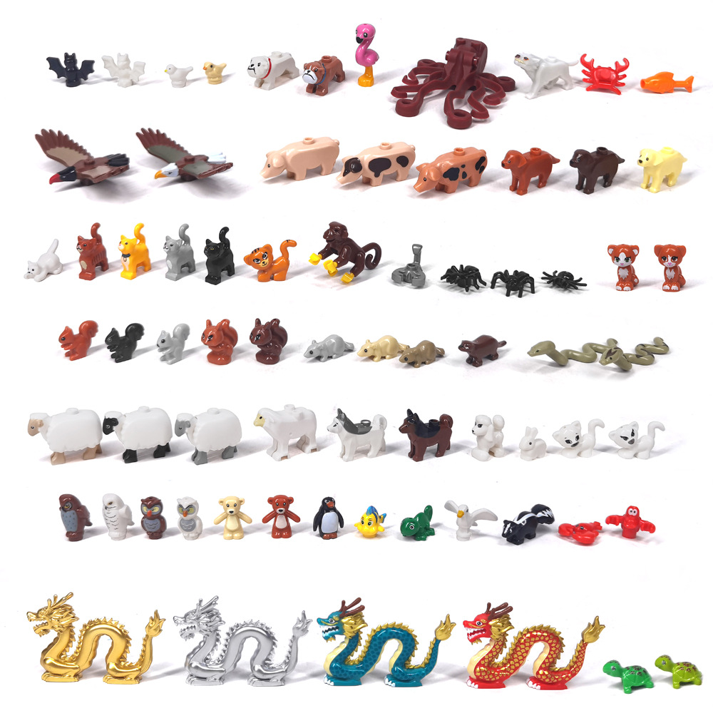 Marine Zoo - MOC 1 قطعة مجموعة حيوانات حديقة