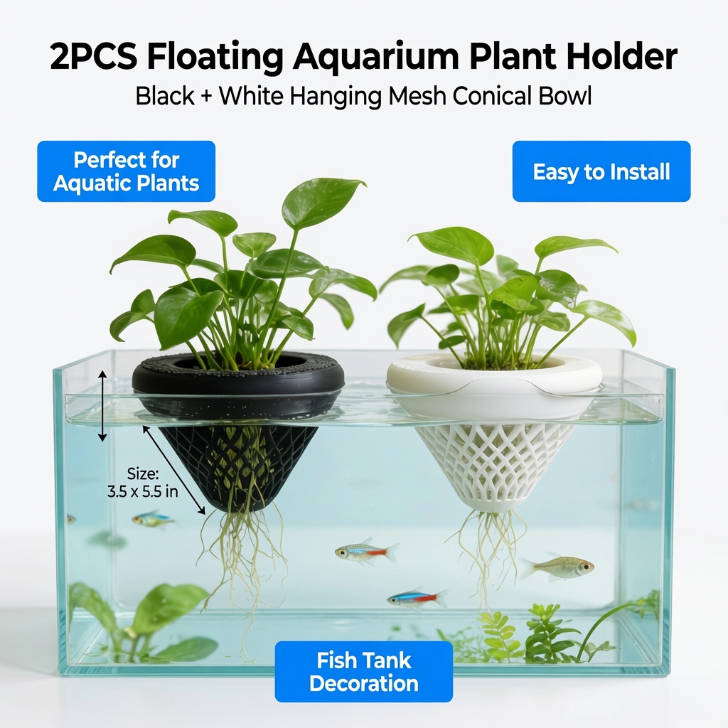 قطعتان من حامل النباتات العائم - مراجعة Marine Aquarium For Sale وسعره