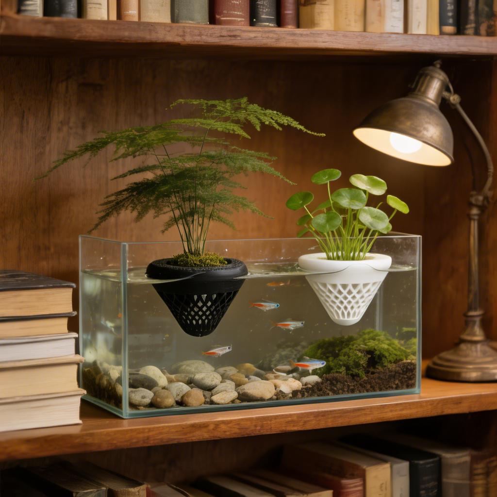 قطعتان من حامل النباتات العائم - مراجعة Marine Aquarium For Sale وسعره