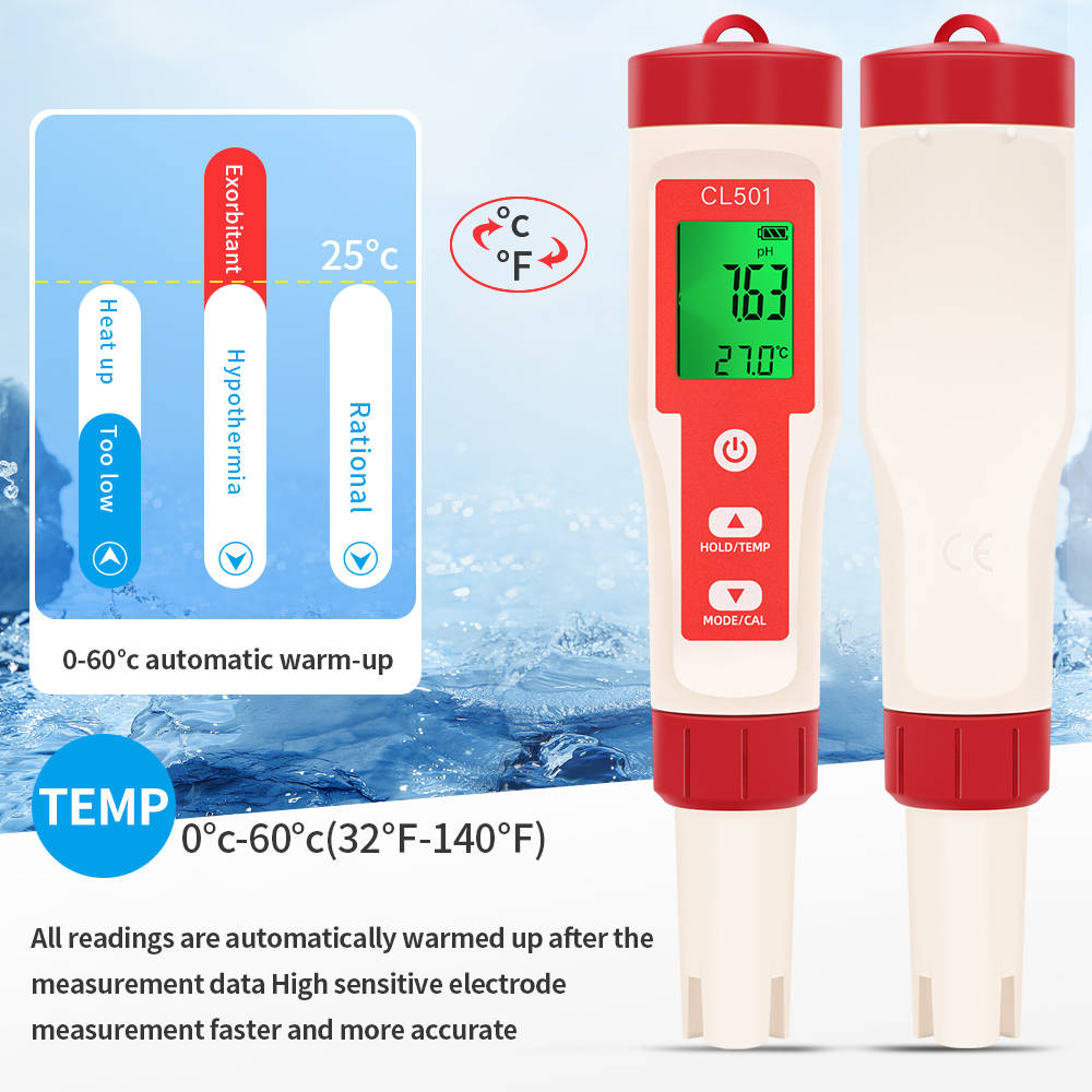 PH/CL2/H2/ORP/مقياس الحرارة كا - مراجعة Marine Test Kit وسعره
