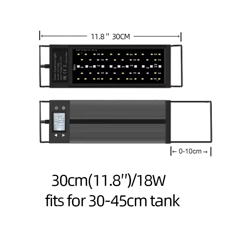 إضاءة LED بحرية WRGB مقاس 30 س - مراجعة Marine Aquarium Hours وسعره