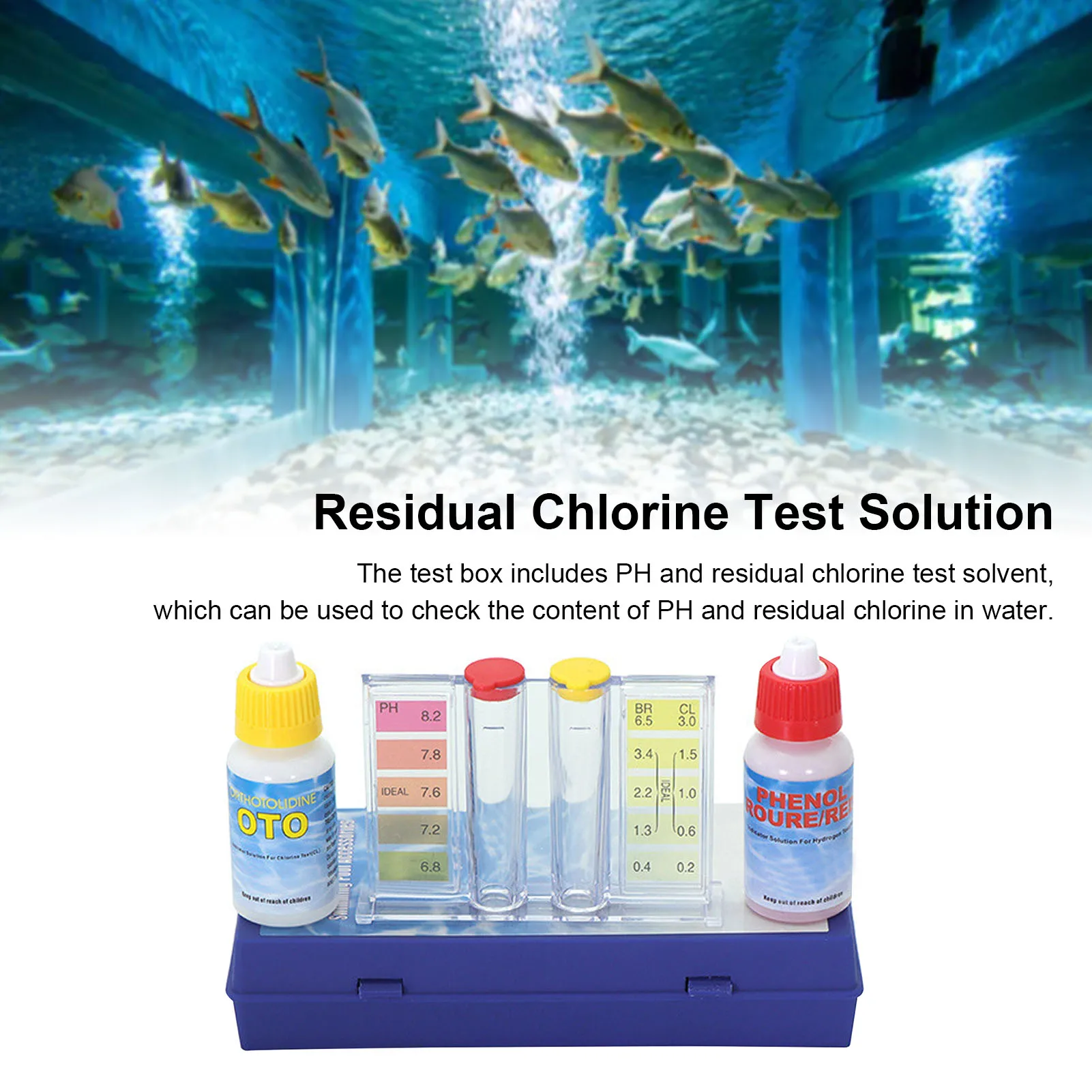 اختبار محلول اختبار جودة الميا - مراجعة Marine Test Kit وسعره