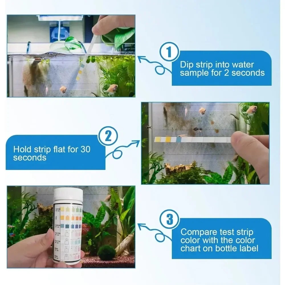 حوض السمك اشرطة الفحص PH جودة  - مراجعة Marine Test Kit وسعره