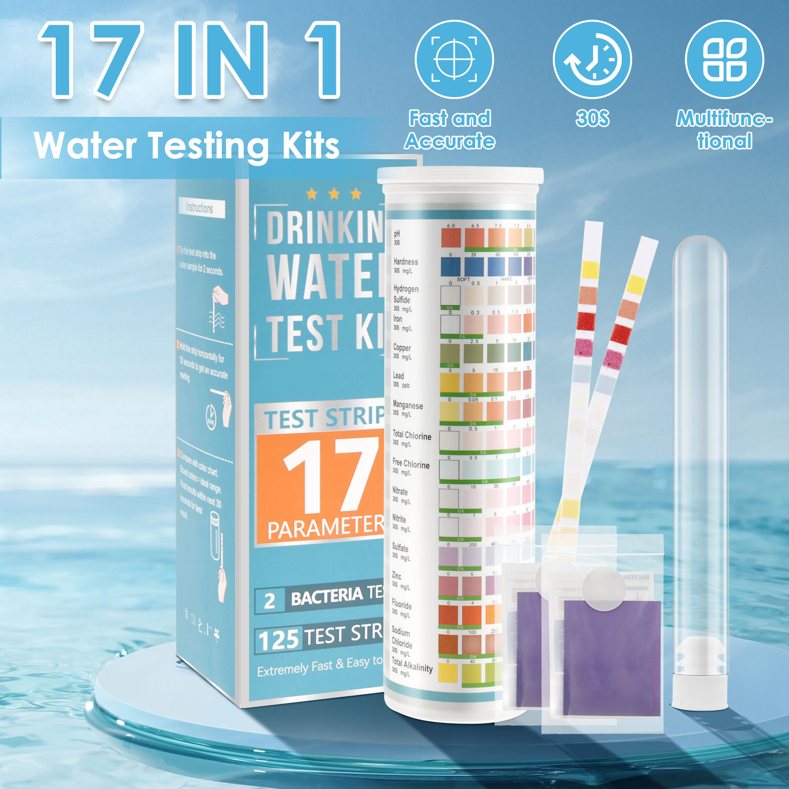 5-17 في 1 شرائط اختبار حوض الس - مراجعة Marine Test Kit وسعره