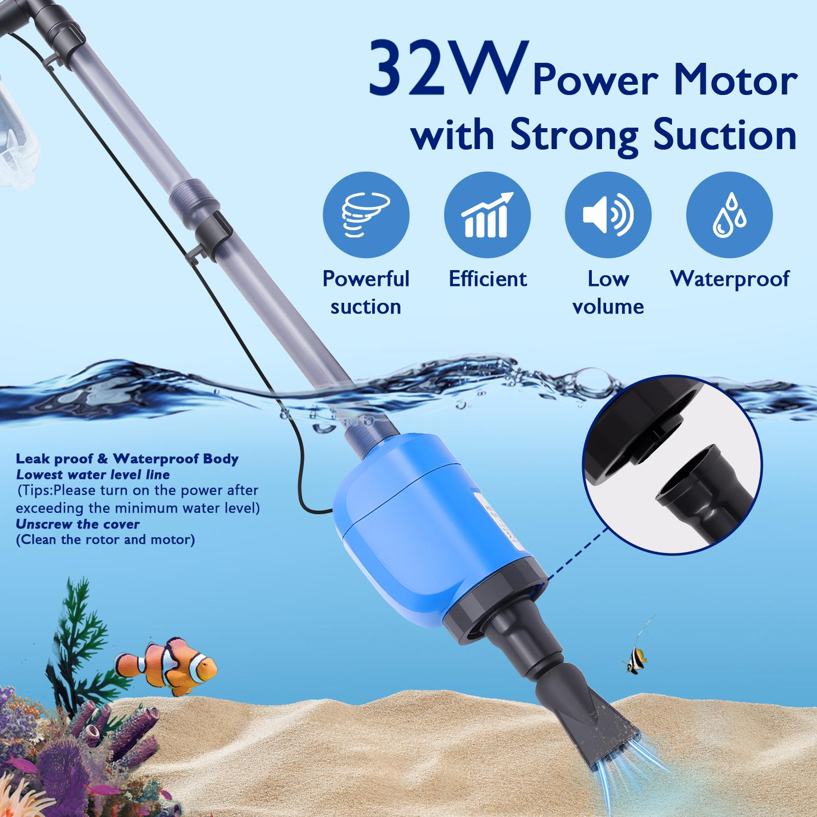 منظف حوض السمك الكهربائي - 32  - مراجعة Aquarium Marine Sand وسعره